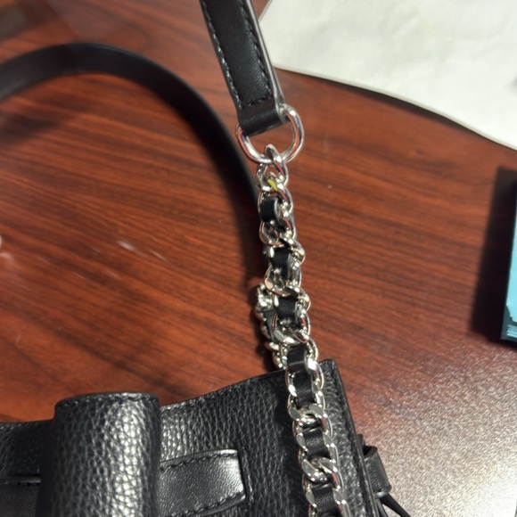 Michael Kors Black Leather Chain Tote Bag - Picture 14 of 16